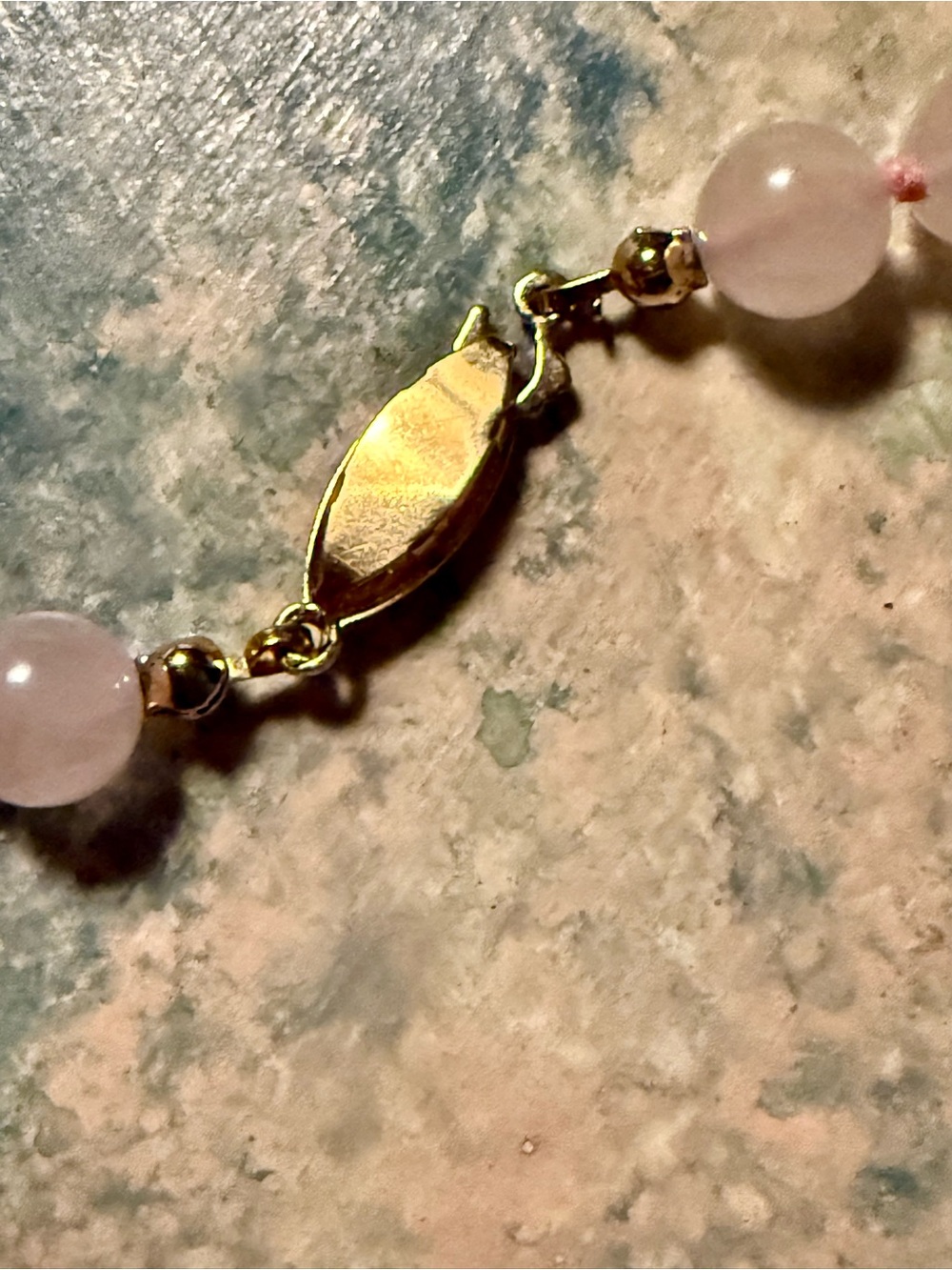 Vintage Genuine Rose Quartz Beaded Vintage Necklace - Picture 6 of 12